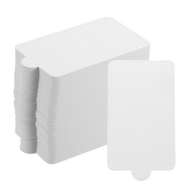 uxcell uxcell 100pcs Mini Cake Boards, Mousse Cake Cardboards Rectangle Cake Bases Plates Cupcake Dessert Displays Base Tray for Cupcakes, Cakes, Pastries - Grease Proof (White)