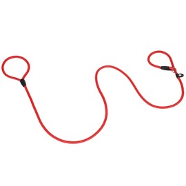 Dog Slip Lead, Light Weight and Durable Dog Training Leash Rope to Stop Pulling,Easy to Slip On,No Collar or Harness Needed, 135cm Long Adjustable Pet Lead Leash for Small Dogs(Red)