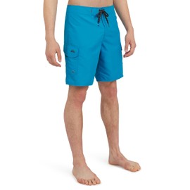 Quiksilver Men's Standard Swimwear Regular Fit Fixed Waist UPF 50 Quick Dry Board Shorts, Hawaiian Ocean-22 Outseam