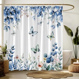 MYYJYY Blue Eucalyptus Leaves Shower Curtain for Bathroom 70" W x 70" L