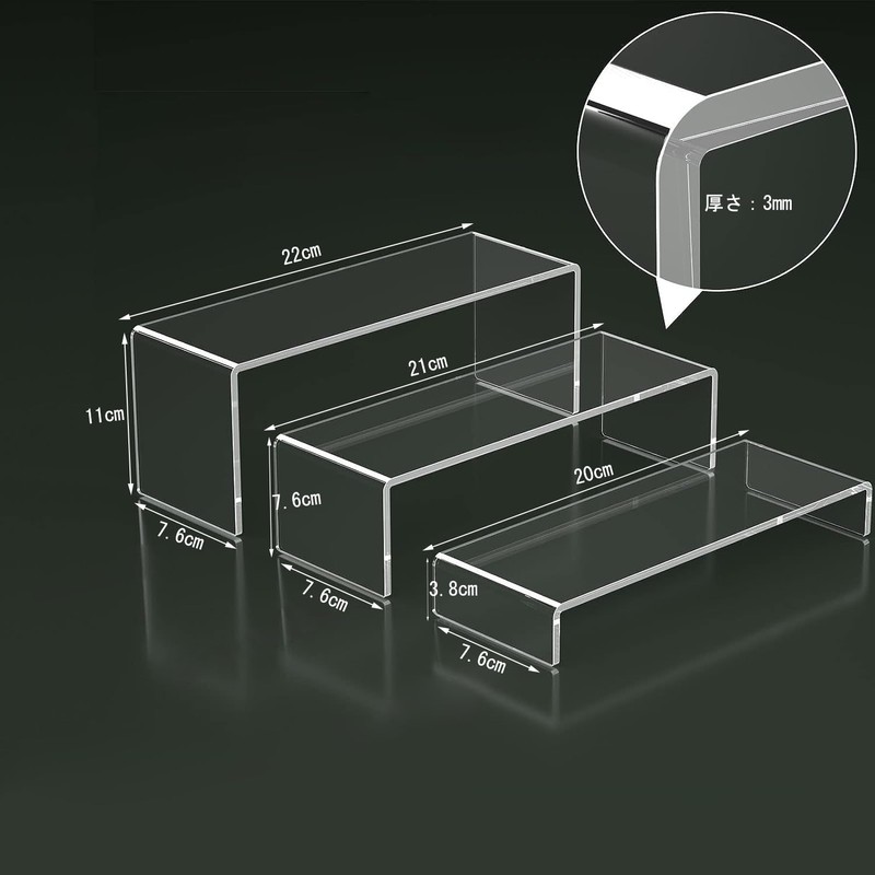 XMSSAA Clear Acrylic Display Stand, U-Shaped Display Stand, Figures Decoration,