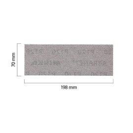 Mirka Abranet 5415005012 Mesh Sanding Strips 70 x 198 mm Velcro / Grain P120 / Pack of 50 / for Sanding Wood, Spatula, Varnish, Plastic