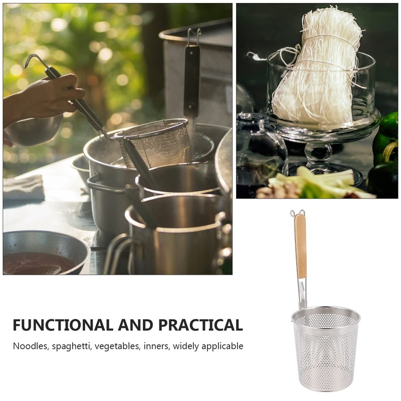 DOITOOL Pasta Basket Noodle Filter Spoon Basket Kitchen Mesh Spider