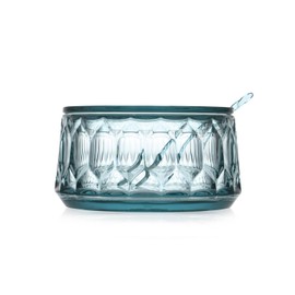 Kartell Zuccheriera Jellies Family 01583E4 1583 Sugar Bowl, Dyed or Transparent Thermoplastic Technopolymer, Light Blue