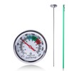 Backyard Compost Thermometer 16 Inch(No Batteries), Stainless Steel Soil Testing