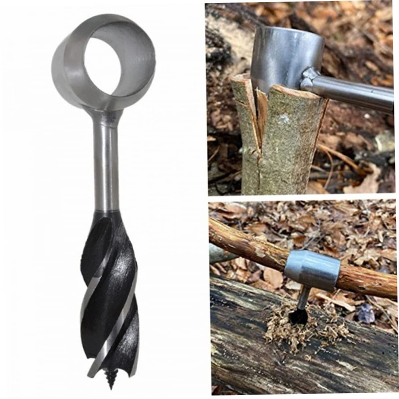 Bushcraft Hand Auger Wrench Survival Settlers Tool Wood Drill Peg