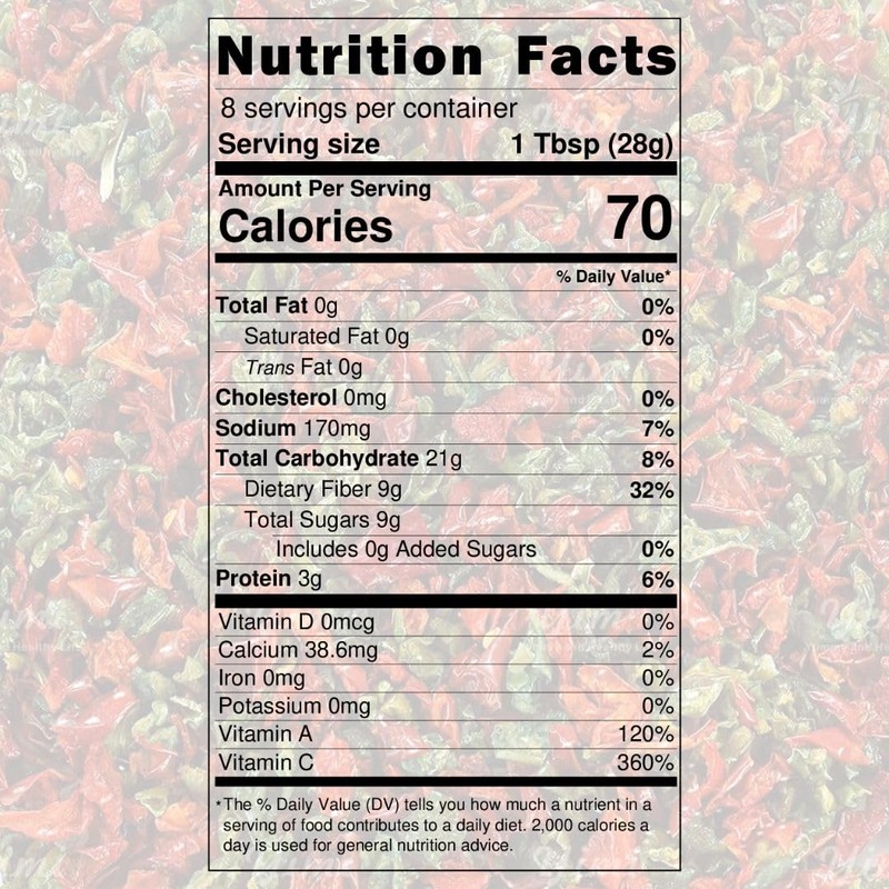 SavorSatch Dried Red & Green Bell Pepper Flakes – 8oz