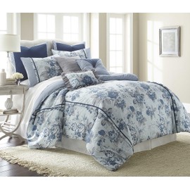 Amrapur Overseas | Farmhouse 8-Piece Floral Comforter Set (Queen)