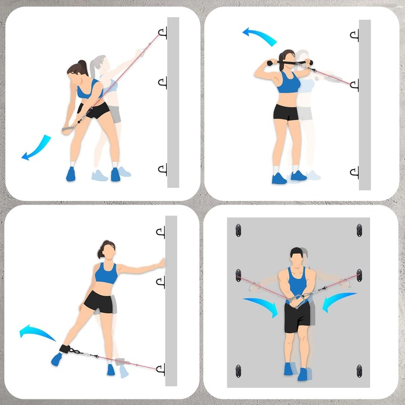 3Pcs Resistance Band Wall Anchor, Wall Mount Anchor Heavy Duty