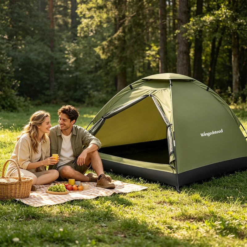 Camping Tent for 1-2 Person, Waterproof Backpacking Tent, Lightweight Dome