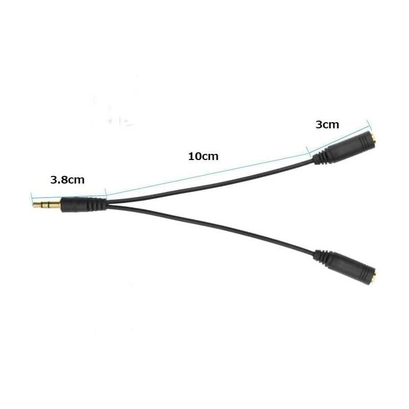 Earphone Splitter Cable, Earphone Jack, Callable, Bifurcated, 3.5mm Distribution Cable,