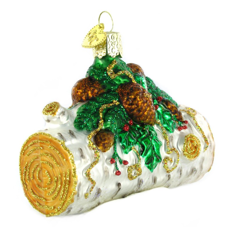 Old World Christmas Yule Log Glass Blown Ornament for Christmas