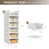 Pinkpum 6 Pack Closet Organizers Storage Bins, Stackable Plastic Drawer