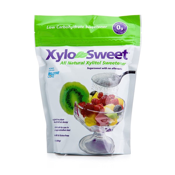 Xlear XyloSweet Non-GMO Xylitol Sweetener - Natural Sweetener Sugar Substitute, Granules, 16 Ounce Resealable Bag