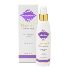 Self Tanning Liquid Solution Flawless by Fake Bake  Luxurious and Fast-Drying Solution that delivers a Beautiful Streak-Free Golden Glow  Black...    