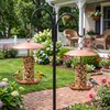 2 Pcs 2 Pack Hanging Cylinder Bird Feeder Outdoor, Brown