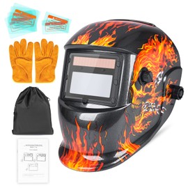 NDUUN Welding True Color Helmet Auto Darkening Hood with Adjustable Shade Range 4/9-13 for TIG MIG ARC Welder Mask