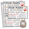 120pcs Poultry Freezer Labels with Safe Handling Instructions,Exemption P.L. 90-492(4x2.5