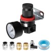 Antrader 1/4" NPT Compressed Air Regulator Air Source Treatment Pressure