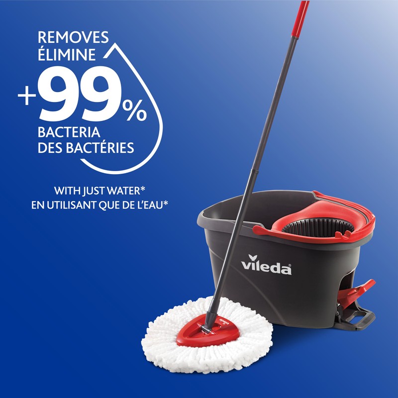 Vileda EasyWring Microfibre Spin Mop & Bucket Floor Cleaning System