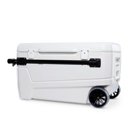 Igloo Igloo MaxCold Glide Coolers 110 QT, Insulated Portable Rolling Cooler with Soft Ride Wheels, 168 Can Capacity, Leak-Proof, 5-day Ice Retention