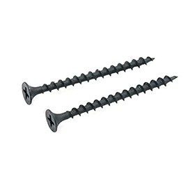 Merriway BH02573 (65 Pcs) Phillips Grip Tite Bugle Head Drywall Screw, Black Phosphate 3.5 x 32mm (No. 6 x 1.1/4 inch) - Pack of 65 Pieces