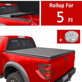JDMSPEED Soft Roll Up 5ft 60" Short Bed Tonneau Cover For 2020-2021 Jeep Gladiator JT