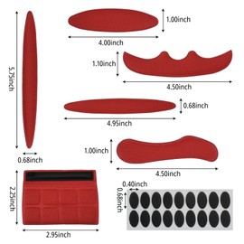 2 Set Cycle Helmet Pads, Helmet Padding Kit, Universal Foam Pads for Motorcycle Bike Cycling Helmet (Red)