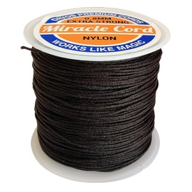 Miracle Cord 0.8mm Nylon Thread Bracelet Making Multi-Use Braided String Jewelry Necklace Beading Arts Crafts Wind-Chimes Extra Strong (Black, 49 Yards)
