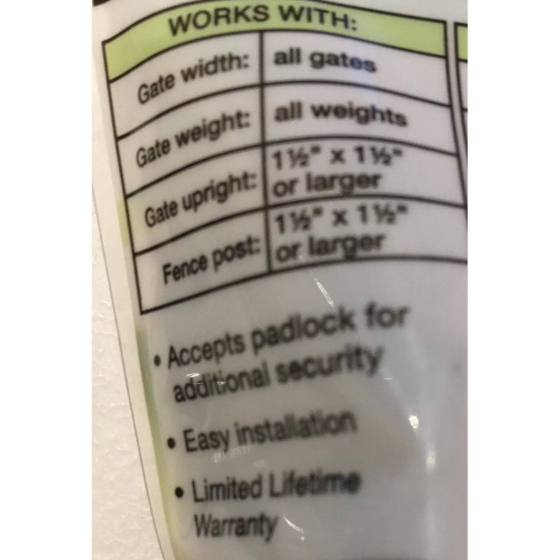 Boerboel Gate Solutions Gravity Fence Latch Black