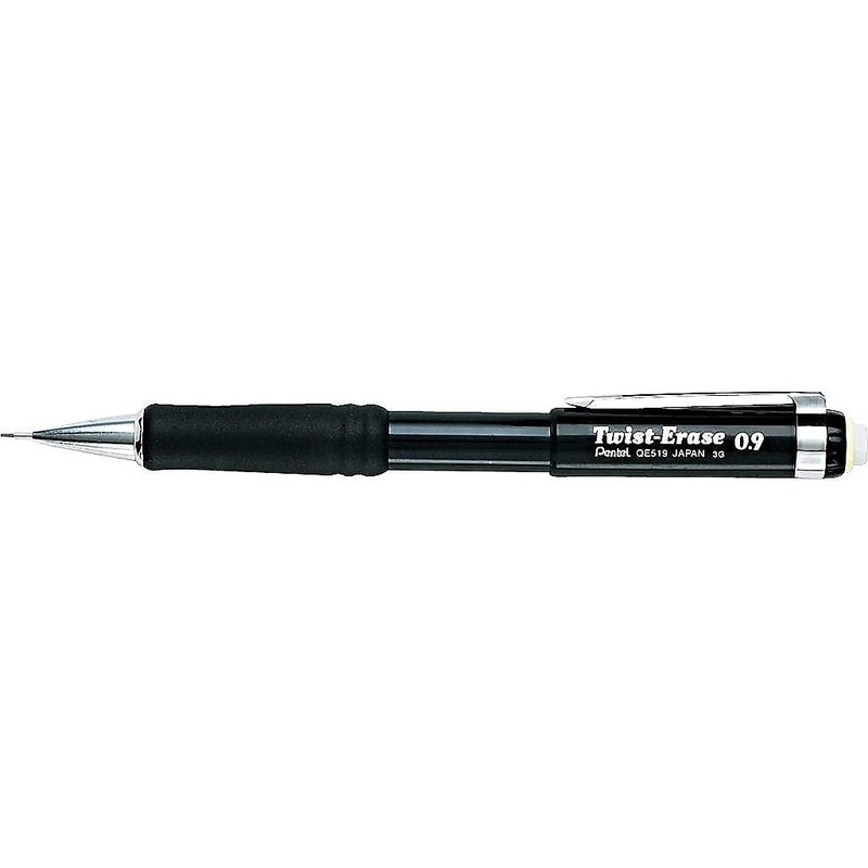 Pentel - Twist-Erase III Mechanical Pencil, 0.9 mm, Black Barrel