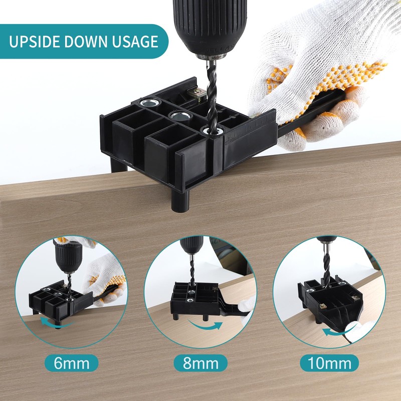 EXLECO Drilling Template Dowel Aid Dowel Gauge Drilling Aid Vertical