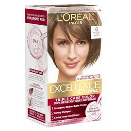 L'Oreal Paris Excellence Crème Tinte Permanente para el Cabello, Color de Cabello de Triple Cuidado con Complejo Pro-Keratine para Cobertura del 100% 