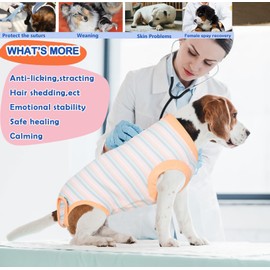 Wabdhaly Wabdhaly Recovery Suit for Dogs,Dog Cone Alternative Zipper Surgery Suit Female Spay,Soft Dog Surgery Suit for Anti Licking,Breathable Surgical Suit for Dogs Female Spay