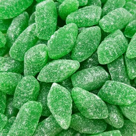 Spearmint Leaves Jelly Candy - 2 Pound Bulk Bag - Spearmint Candy with Soft Chewy Texture - Classic Leaf Shaped Mint Jellies for Snacking, Parties and Decorating