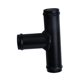 HCHCSPEED Universal 1" Aluminum Coolant T-Pipe Fitting 3-Way Radiator Fitting Hose Splice Black