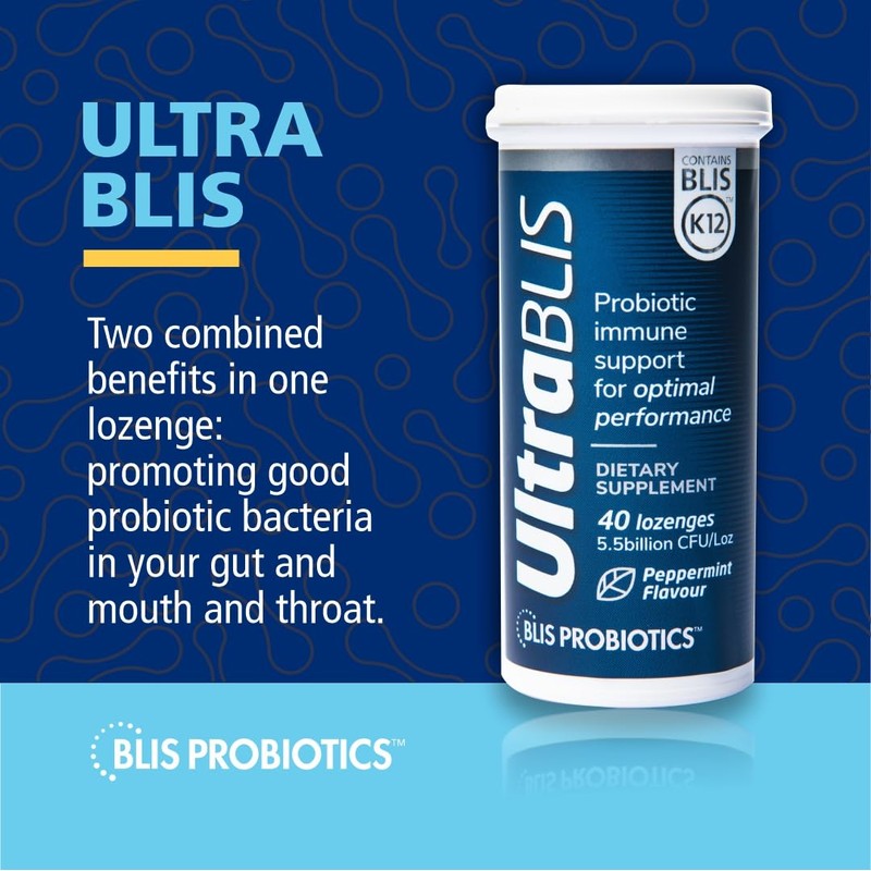 BLIS UltraBLIS Probiotic Immune Support Supplement-Powerful Combination of Gut &