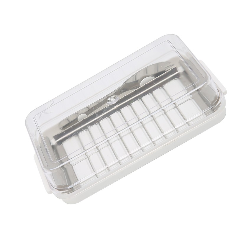 Stainless Steel Butter Cutter Box Cheese Storage Container with Transparent