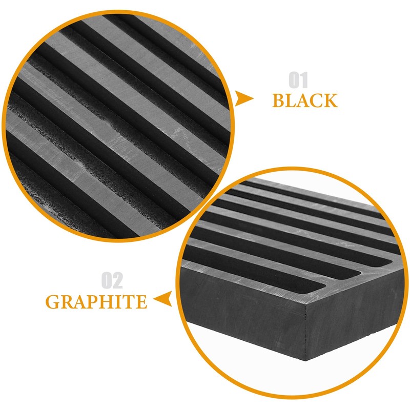 TEHAUX Long Strip Graphite Ingot Mold, Black Crucible Ingot Casting