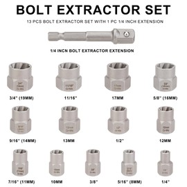 WYNNsky 49PCS Screw Extractor Drill Bit Set, Nut Remover Set, Multi-Spline Screw Extractors. Spiral Screw Extractors Left Hand Cobalt Drill Bits