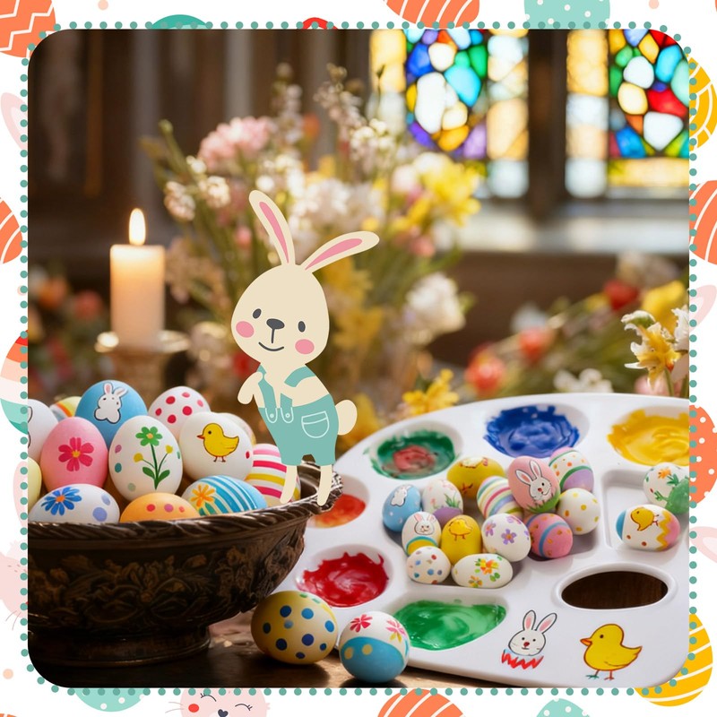 30 Pcs Mini White Wooden Eggs 7/8 Inch Fake Easter