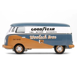 1964 for Volkswagen DCD Panel Van Goodyear Gray White with Tan Graphics Club Vee-Dub Series 20 1/64 Diecast Model Car