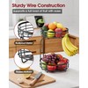 Sakugi Fruit Basket for Kitchen Counter - 2-Tier Large Capacity