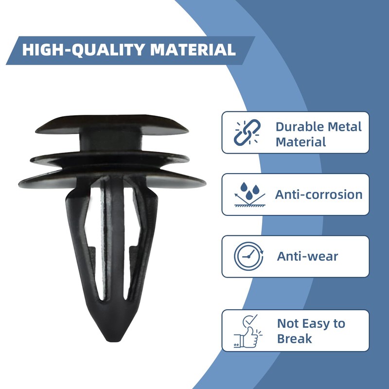 10 PCS Car Body Retainer Clips Set Tailgate Handle Rod