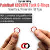 100 Poliuretano CO2/HPA tanque o-anillos (90 durómetro) [rojo]