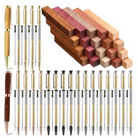 TOBEOME Craft Your Pens: 10 Sets of 7mm Slim Wood Turning Pen Kits with Refills & Pen Blanks for Lathe Projects