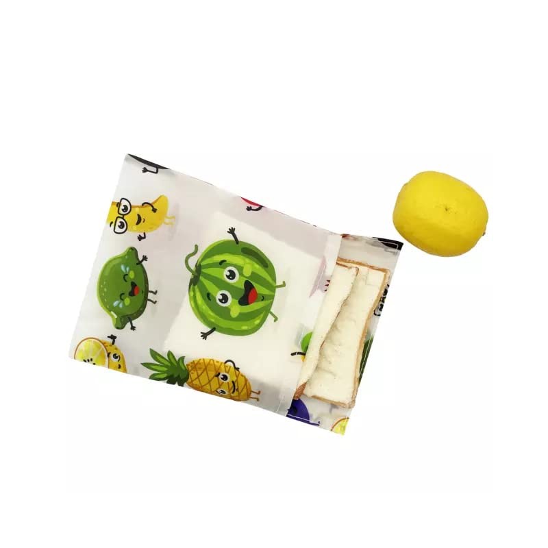 Natural Beeswax Food Pocket Sandwich Reusable Eco Friendly Washable -Natural