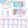 Press on Nails for Kids Short Square Fake Nails with