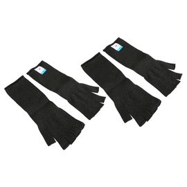 2 Pairs Cut Resistant Safety Sleeves 5 Levels Prevent Scratches Arm Protection Sleeves with Finger HolesS 30cm / 11.81in Length