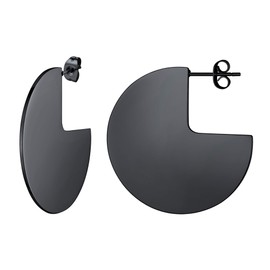 FindChic Elegant Women's Earrings Silver Gold-Plated Rectangle Hoop Earrings Bar Dangle Earrings U Earrings Plate Earrings with Free Jewellery Box for Christmas Birthday Valentine's Day, Stainless